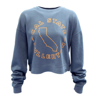 Electric Cal State Fullerton Cropped Crew - Blue